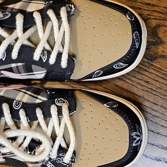 Patchwork Paisley Sneakers in Black and Tan - Picture 10 of 16